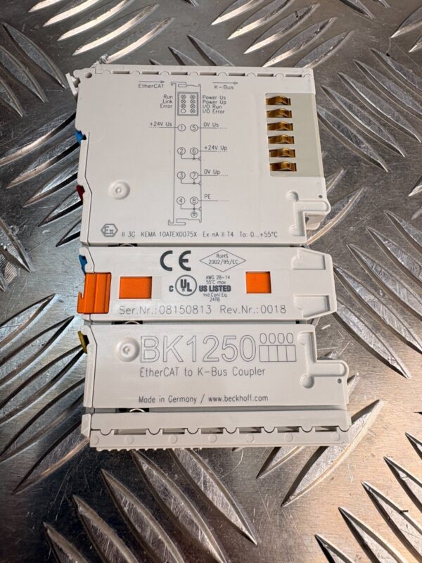 10-1016.jpg Beckhoff BK1250 EtherCAT to K-Bus Coupler Bus Terminal Module