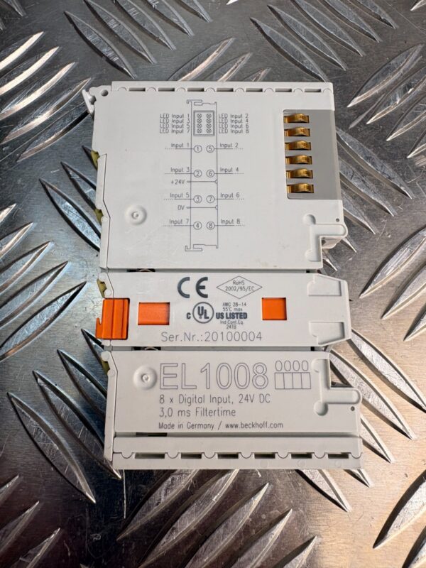 10-1020.jpg Beckhoff EL1008 8 Channel Digital Input 24V DC EtherCAT Terminal Module