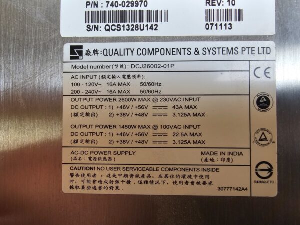10-1285.jpg Juniper MX480 2520W AC Power Supply PWR-MX480-2520-AC