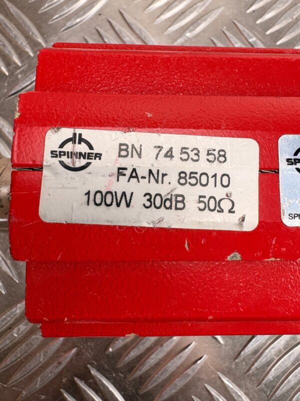 10-1409.jpg Spinner RF Attenuator 30dB 100W 50 Ohm BN745358 High Power Coaxial
