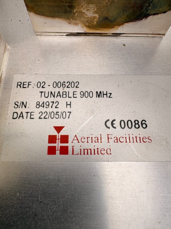 Aerial Facilities Tunable 900 MHz RF Filter Rack 02-006202 BTS Bandpass Module