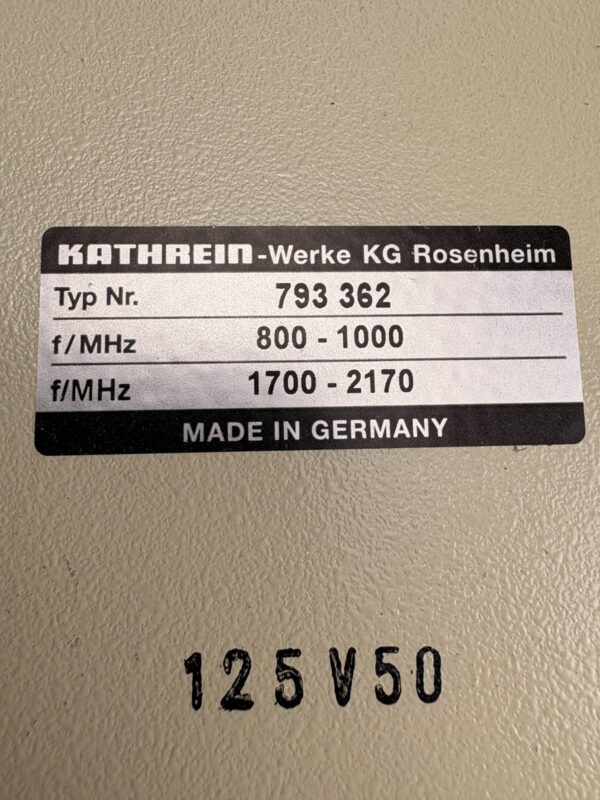 10-1483.jpg Kathrein 793362 RF Diplexer Combiner 800-1000 / 1700-2170 MHz N-Type Germany
