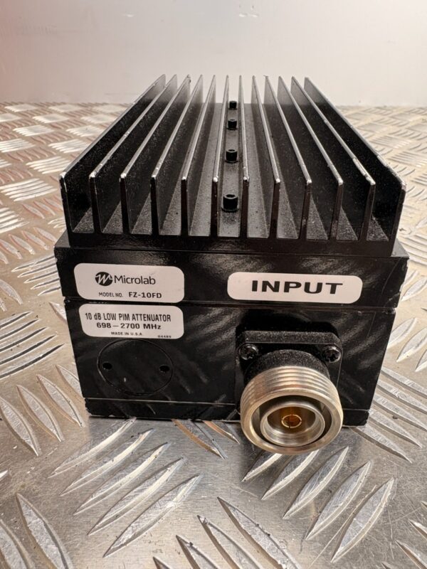 10-1496.jpg Microlab FZ-10FD 10dB Low PIM Attenuator 698-2700MHz High Power RF N-Type