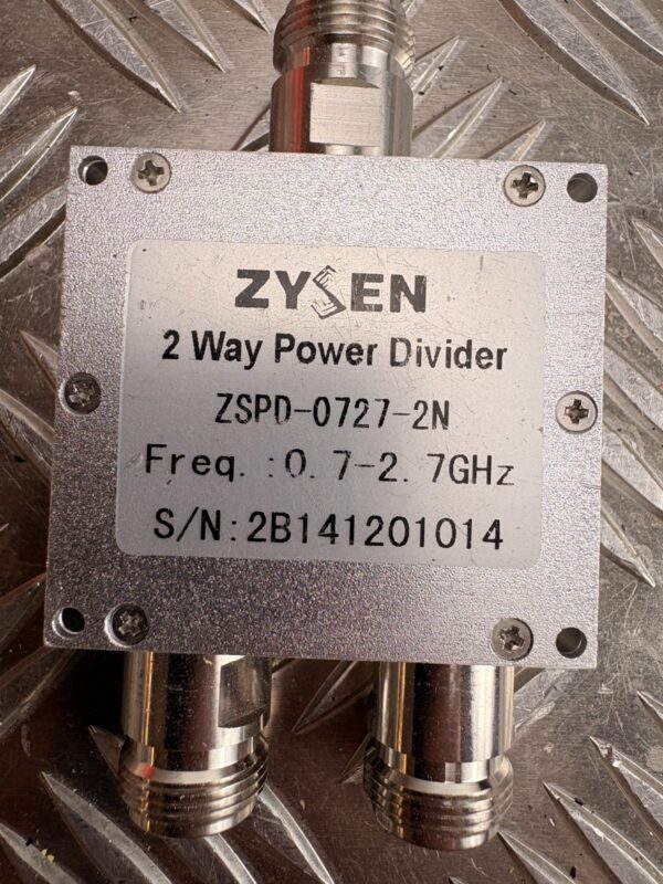 10-1551.jpg ZYSEN ZSPD-0727-2N 2 Way Power Divider 0.7–2.7GHz RF Splitter N Type
