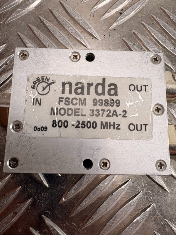 10-1562.jpg Narda 3372A-2 RF Directional Coupler 800-2500 MHz FSCM 99899