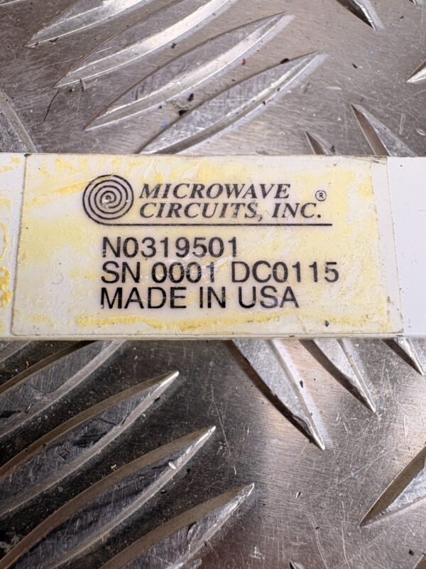 Microwave Circuits Inc N0319501 RF Component Module Made in USA