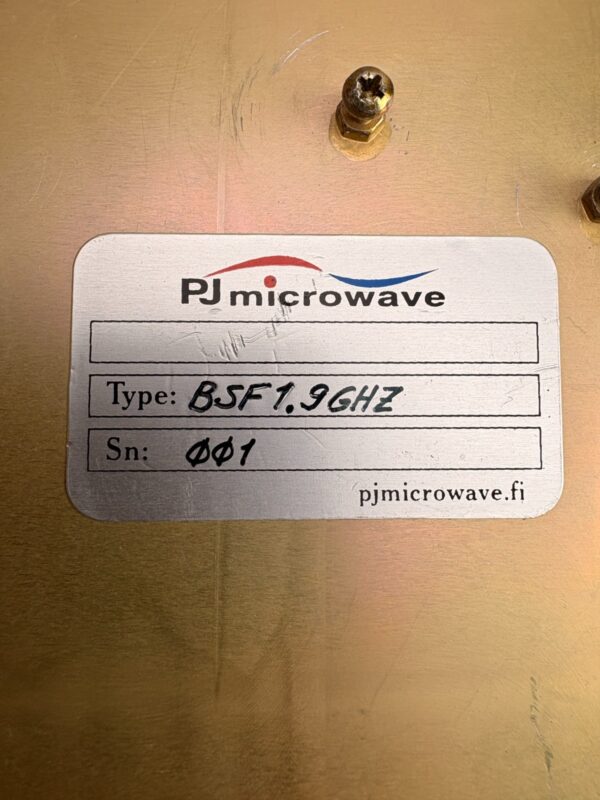 10-1579.jpg PJ Microwave BSF 1.9GHz RF Band Stop Filter 1.9 GHz Custom Unit