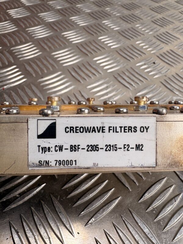 10-1595.jpg Creowave Filters CW-BSF-2305-2315-E2-M2 RF Band Stop Filter 2.3GHz Telecom