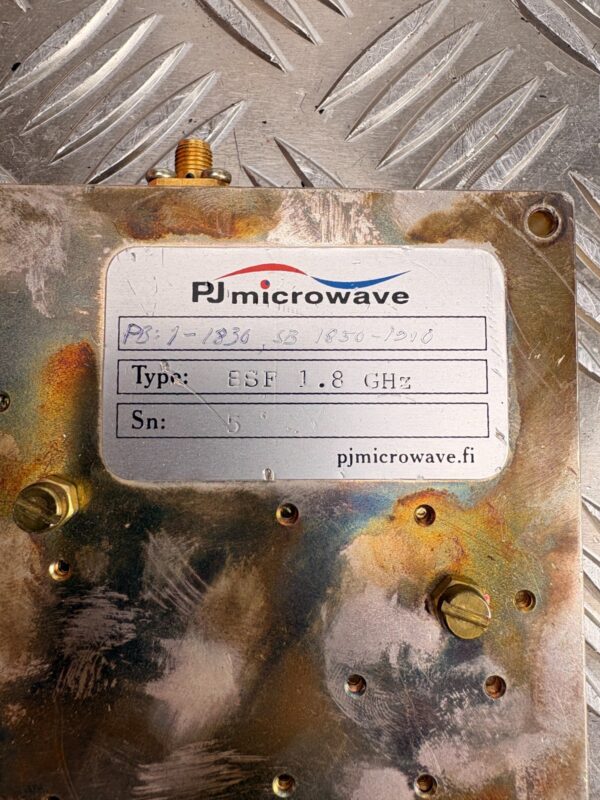 10-1611.jpg PJ Microwave BSF 1.8GHz RF Band Stop Filter 1.8 GHz SMA Lab Telecom
