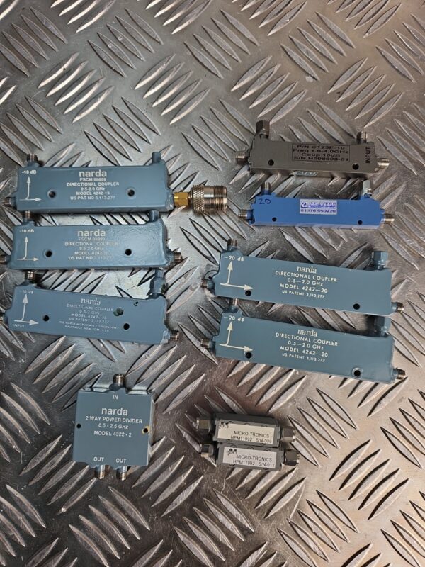10-1691.jpg Narda RF Directional Coupler Lot (10pcs) – 4242-10, 4242-20, Power Divider