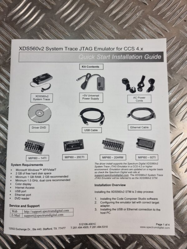 Spectrum Digital XDS560v2 STM JTAG Emulator Factory Sealed – MPI Adapters – NEW