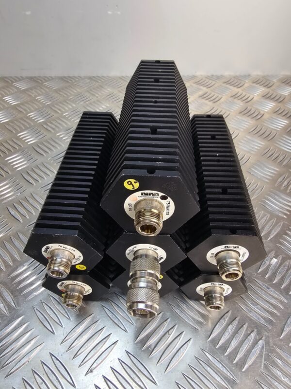 10-1808.jpg Lot of 7 Bird RF Loads / Attenuators 75 W DC-3GHz – 50Ω