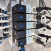 Festo Pneumatic Valve Manifold w/ 5 VSVA Solenoid Valves + Cables