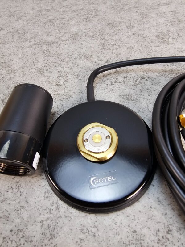 10-1840.jpg PCTEL HA01025-PCRF Wideband Antenna 698–3800 MHz – Magnetic Base – New