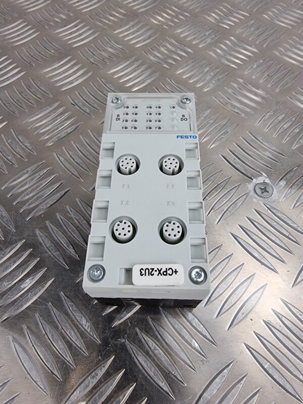 10-2169.jpg FESTO CPX-GE-EV Connector Block with CPX-AB-4-M12-8POL