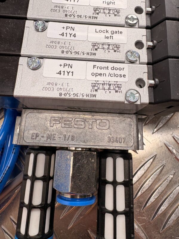 10-2290.jpg Festo Valve Manifold MEH-5/3G-5,0-B 24V + EP-ME-1/8 Pneumatic Assembly