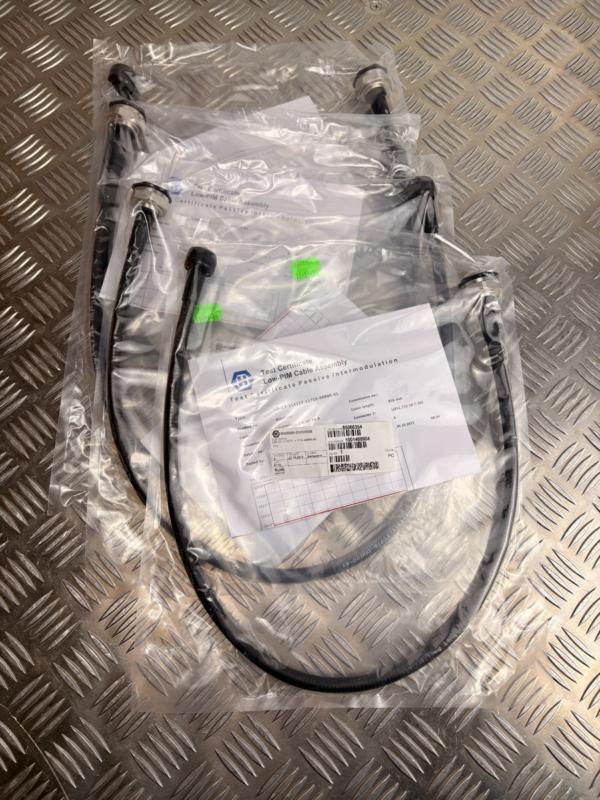 10-41.png Huber+Suhner RF Cable 0.816m 7/16 DIN Low PIM Test Cert NOS