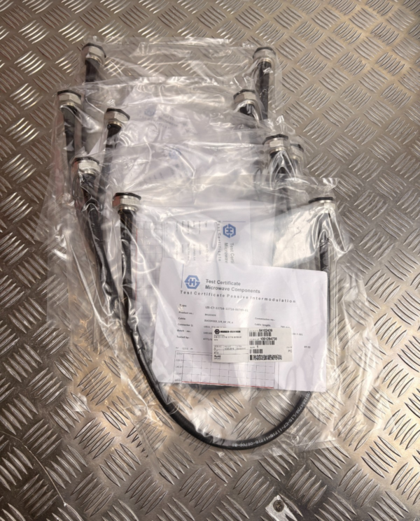 10-44.png Huber+Suhner RF Cable 0.7m 7/16 DIN Low PIM Test Cert NOS