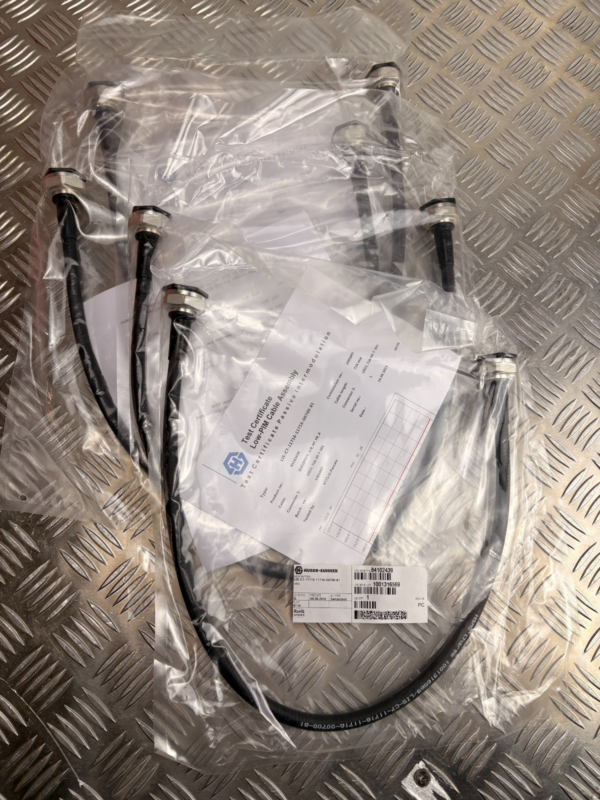 10-48.png Huber+Suhner RF Cable 0.716m 7/16 DIN Low PIM Test Cert NOS