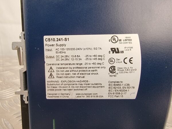 10-493.jpg PULS CS10.241 24V 10Amp Power Supply