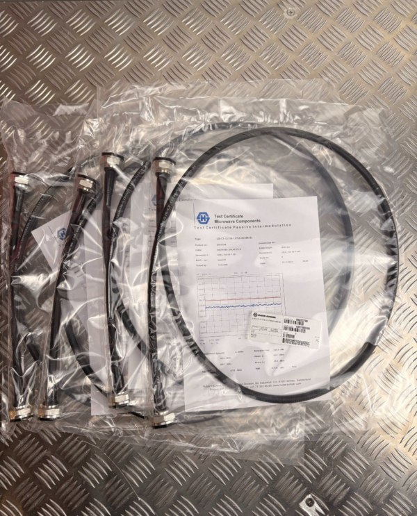10-54.png Huber+Suhner RF Cable 1.5m 7/16 DIN Low PIM LIS-C7-11716 Test Cert NOS Sealed