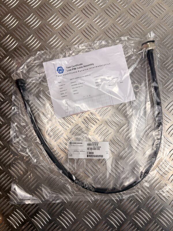 10-544.jpg Huber+Suhner RF Cable 0.8m 7/16 DIN Low PIM Test Cert NOS