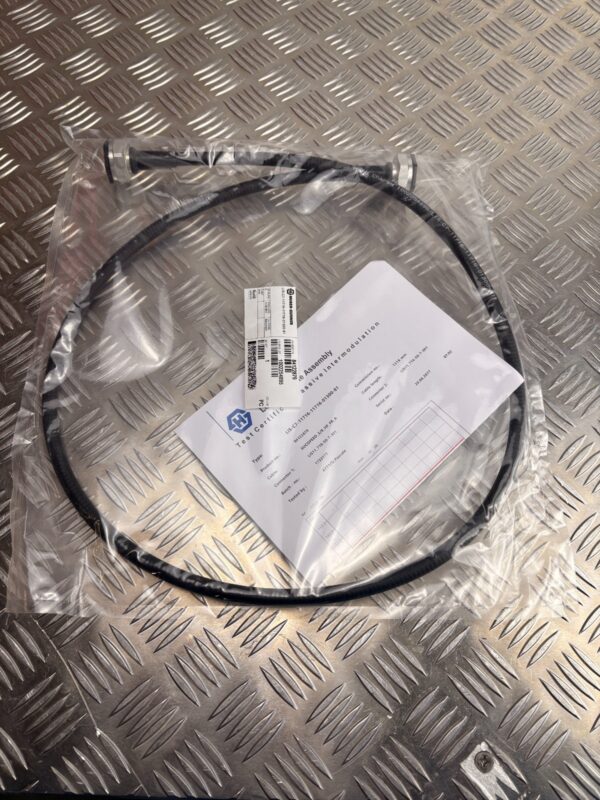 10-545.jpg Huber+Suhner RF Cable 1.316m 7/16 DIN Low PIM Test Cert NOS