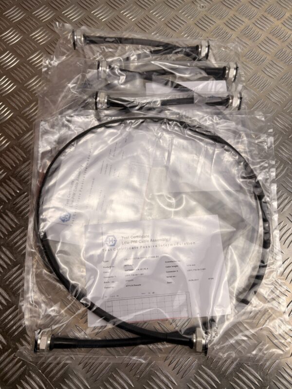10-547.jpg Huber+Suhner RF Cable 1.316m 7/16 DIN Low PIM Test Cert NOS