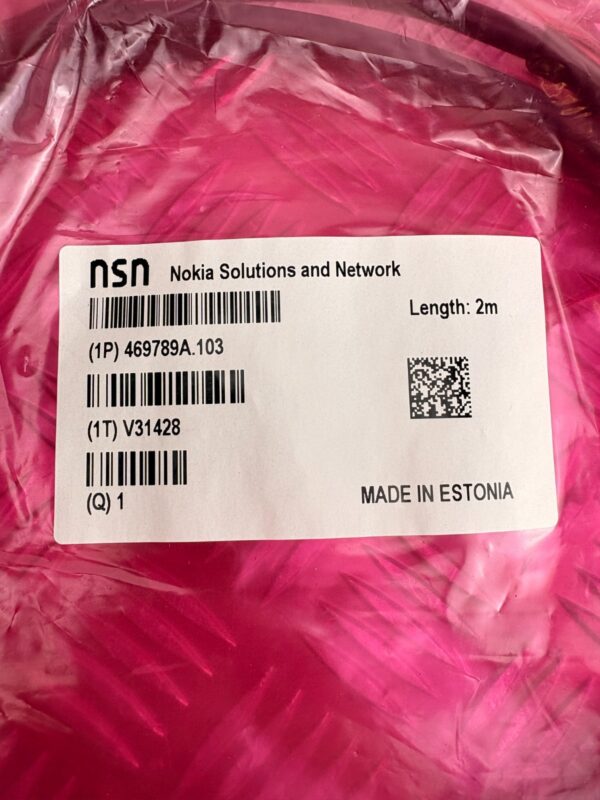 10-580.jpg Nokia NSN 469789A.103 V31428 2m Cable Assembly Made in Estonia NOS