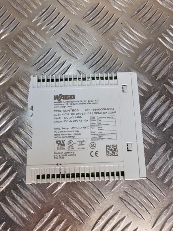 10-701.jpg WAGO EPSITRON ECB 787-1664 – 4-Channel Electronic Circuit Breaker – 24V