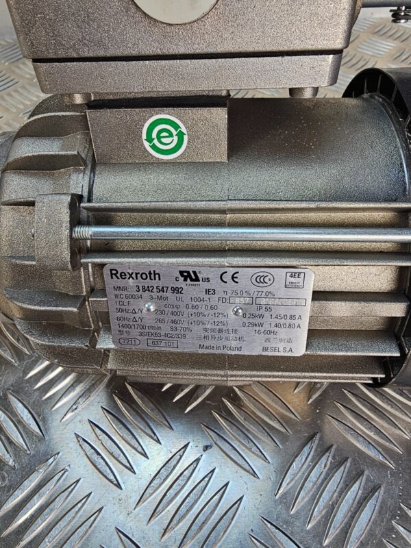 10-774.jpg Bosch Rexroth 0.25kW Gear Motor Assembly 400V IE3