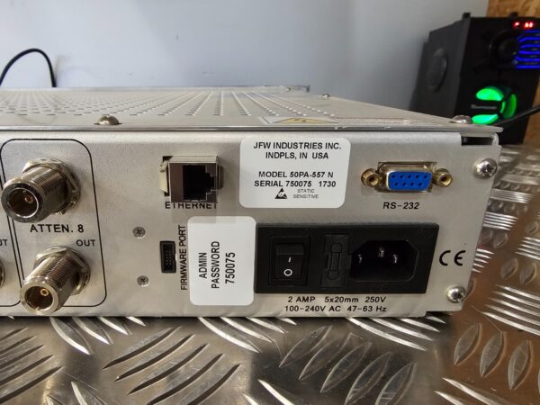 10-857.jpg JFW Industries 50PA-557 Programmable Attenuator Assembly 700–3000 MHz – USA 1730