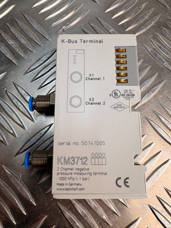 10-984.jpg Beckhoff KM3712 2 Channel Pressure Measurement Terminal -1000 hPa K-Bus PLC