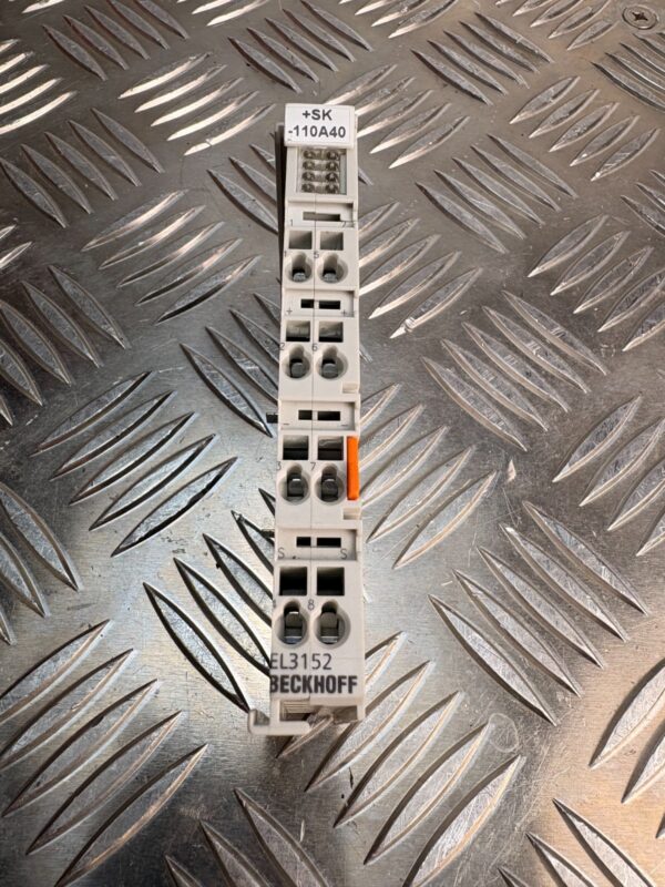 10-993.jpg Beckhoff EL3152 2 Channel Analog Input 4-20mA 16 Bit EtherCAT PLC Module
