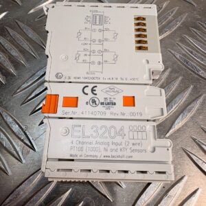 Beckhoff EL3204 4 Channel Analog Input PT100 Temperature Terminal EtherCAT PLC