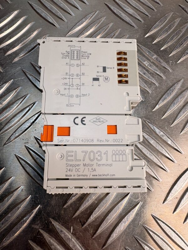 10-998.jpg Beckhoff EL7031 Stepper Motor Terminal 24V DC 1.5A EtherCAT PLC Module