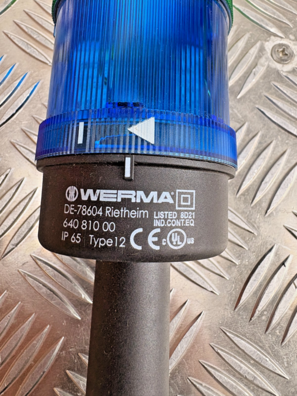 10-106.png WERMA 64081000 Signal Tower Stack Light Blue Green Amber Red IP65 Type12
