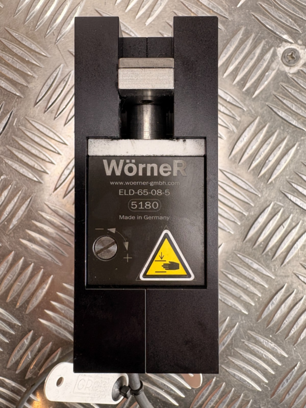 10-178.png Wörner ELD-65-08-5 Industrial Pneumatic Gripper Clamp Module Germany