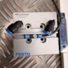 10-49.jpg FESTO DFM-12-25-P-A-GF Pneumatic Guided Cylinder w/ SICK Sensor