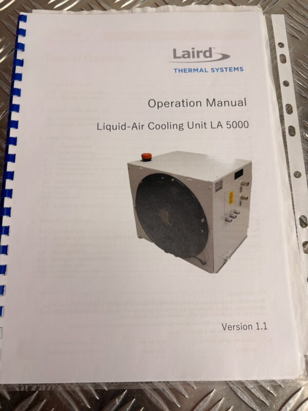 Laird LA 5000 Liquid-Air Cooling Unit 230V Industrial Laser Chiller w/ Manual