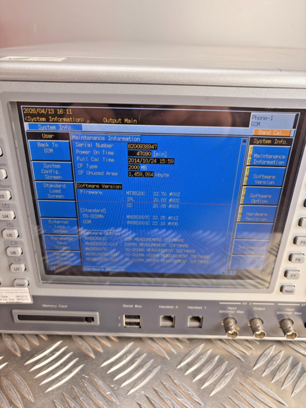 10-649.png Anritsu MT8820C Radio Communication Analyzer LTE WCDMA GSM Tester