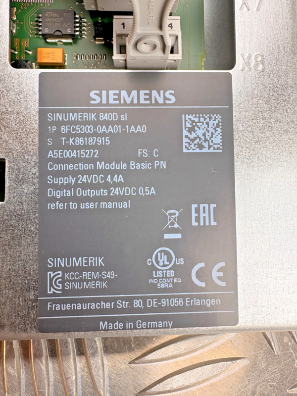 10-663.png Siemens SINUMERIK 840D sl 6FC5303-0AA01-1AA0 Connection Module Basic PN