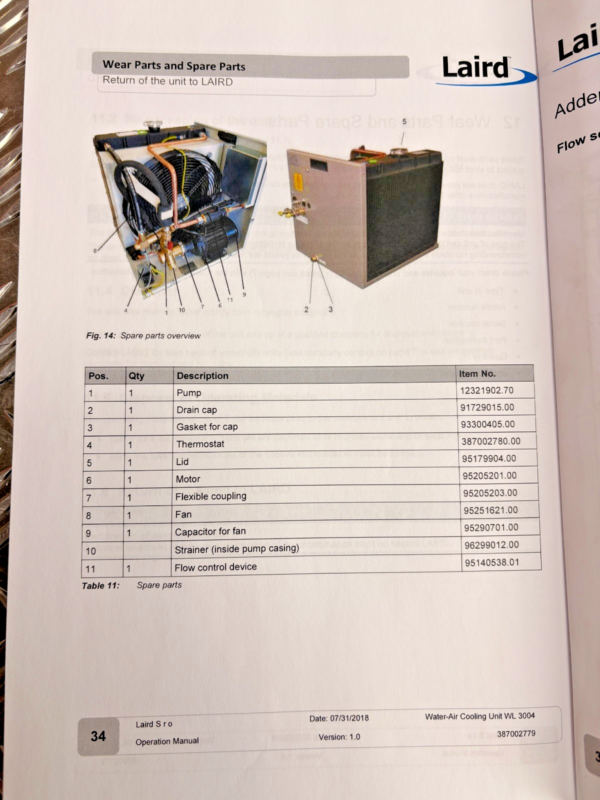 10-861.png Laird Thermal Systems WL 5000 Industrial Liquid Chiller 230V Cooling Unit