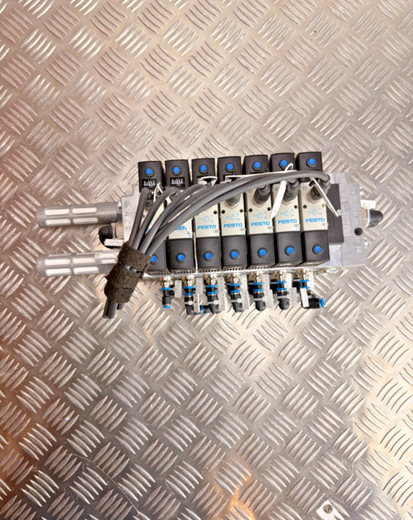 10-898.png Festo Pneumatic Valve Manifold Island 7 Station Solenoid Valve Assembly NEV-01-V