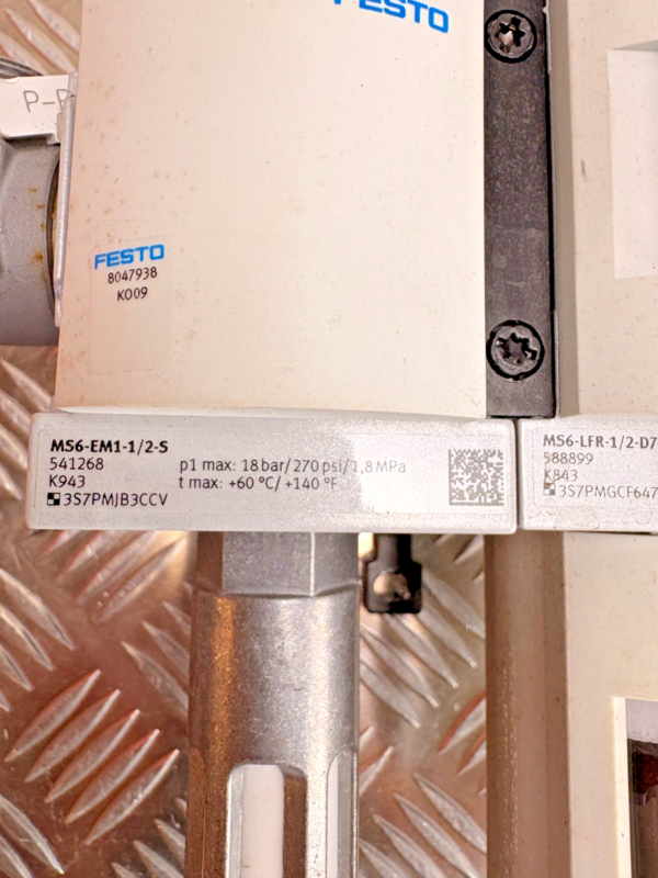 10-910.png Festo MS6 Pneumatic Air Preparation Unit Filter Regulator Sensor Assembly IFM PN